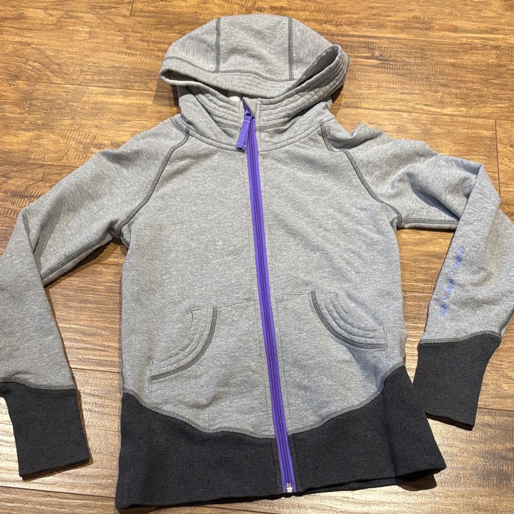Ivivva by Lululemon Gray and purple Kids Hoodie sweater